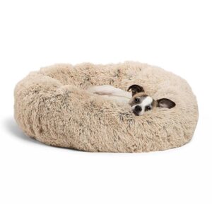Luxury Calming Donut Dog Bed – Faux Fur