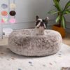 Luxury Calming Donut Dog Bed – Faux Fur